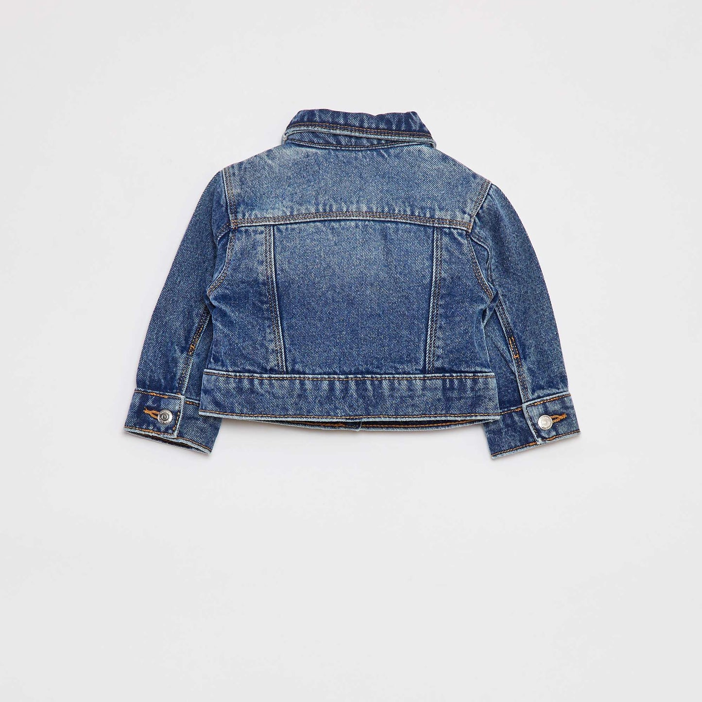 Denim jacket with press-stud fastening BLUE
