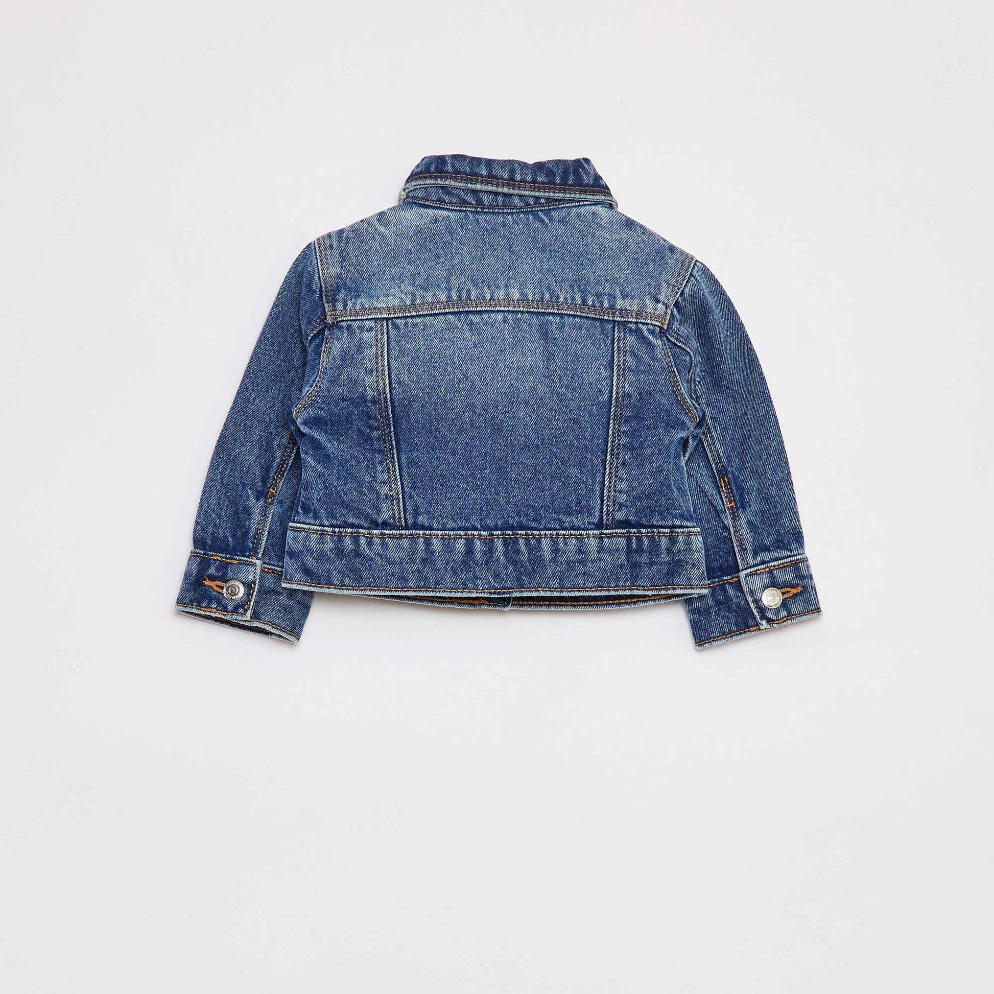 Denim jacket with press-stud fastening BLUE