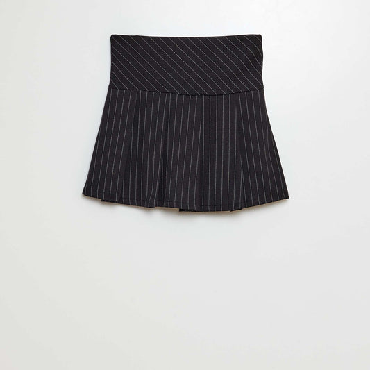 Striped tennis-style skirt BLUE