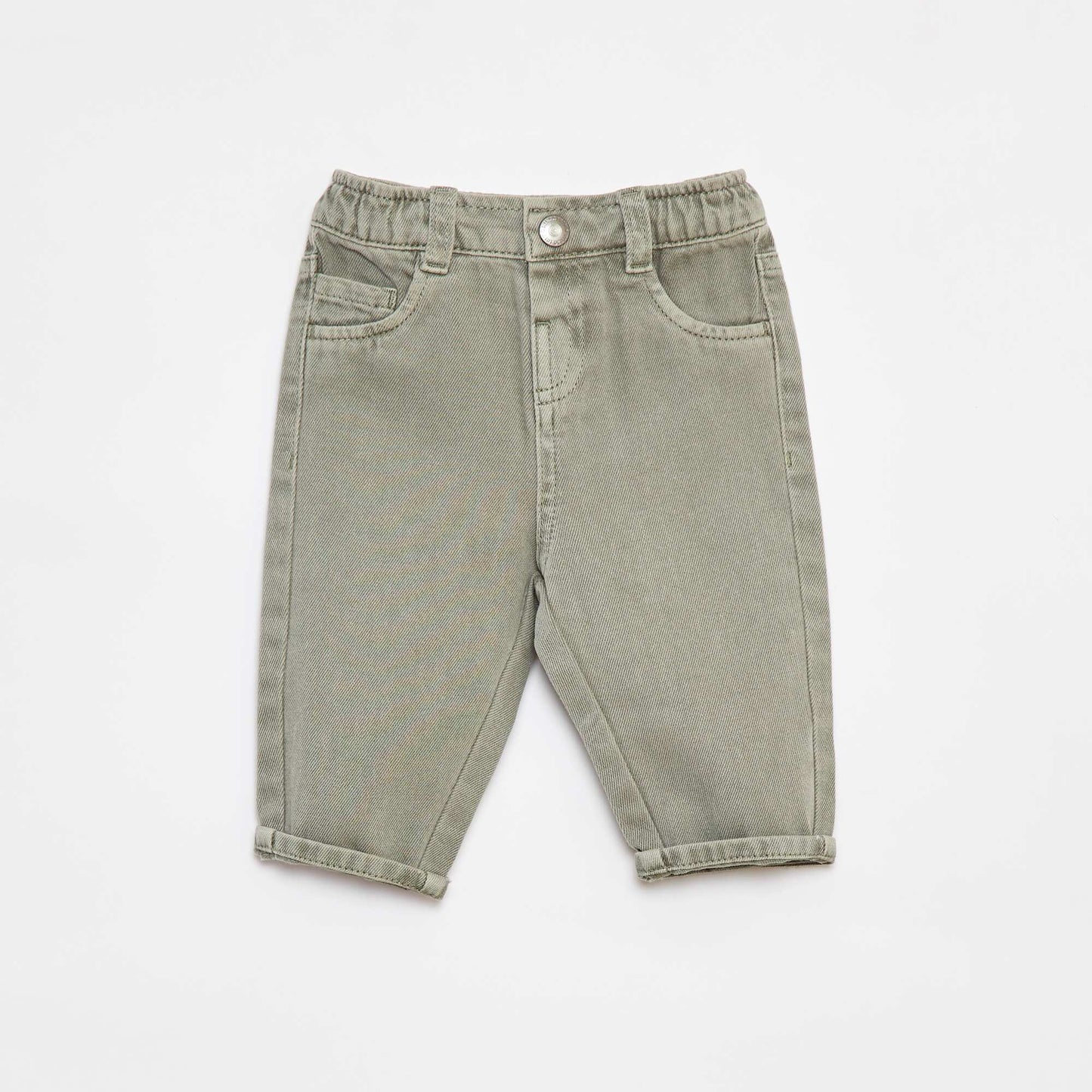 Paperbag Twill 3/4 Length Trousers GREEN