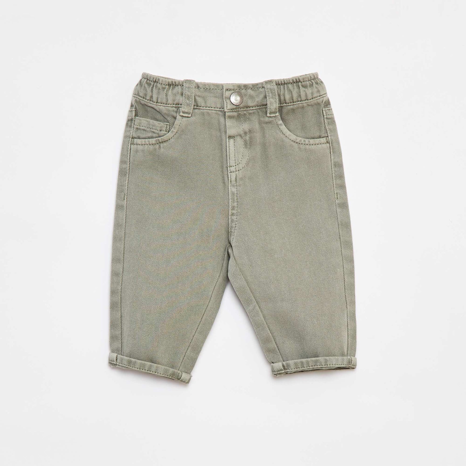Paperbag Twill 3/4 Length Trousers GREEN