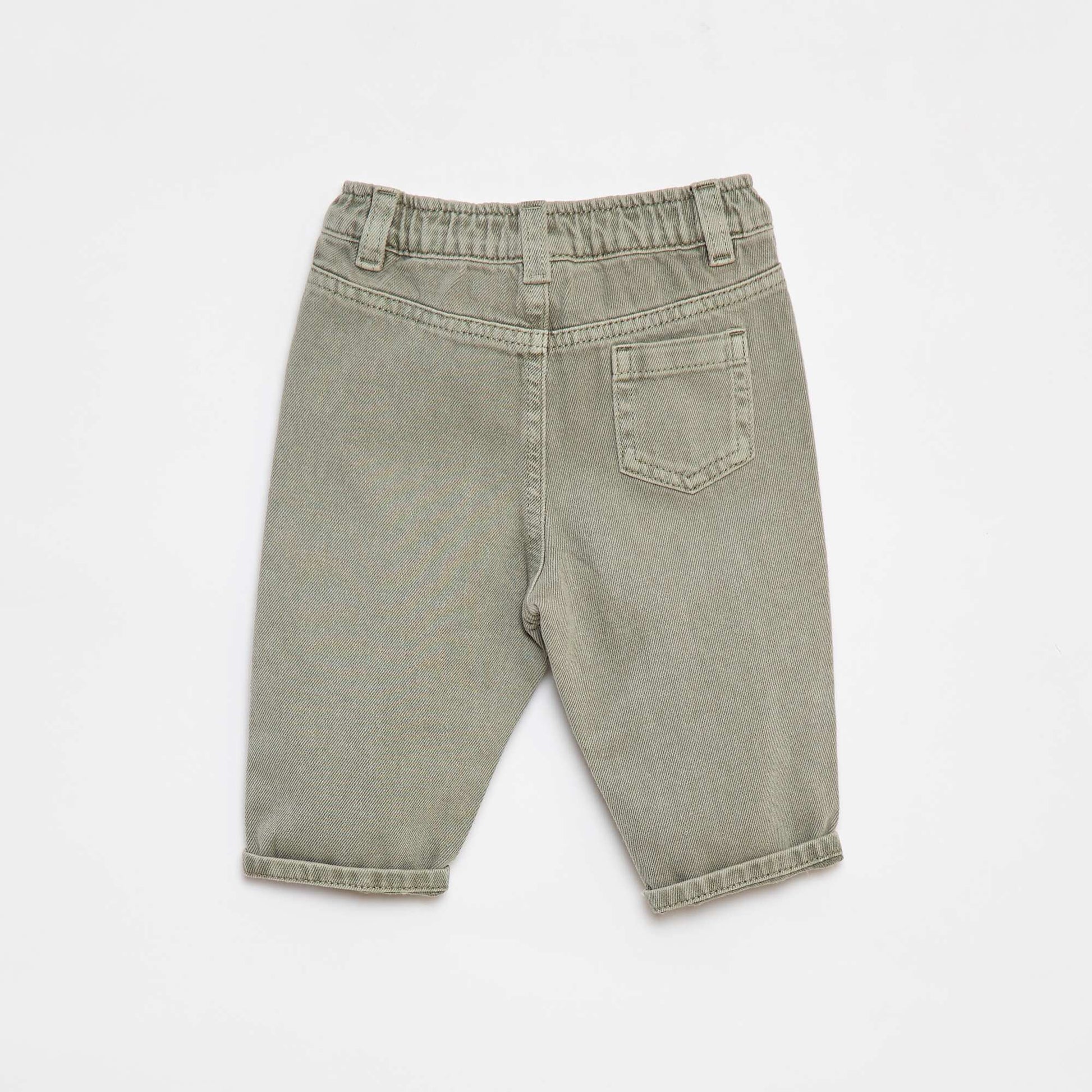Paperbag Twill 3/4 Length Trousers GREEN