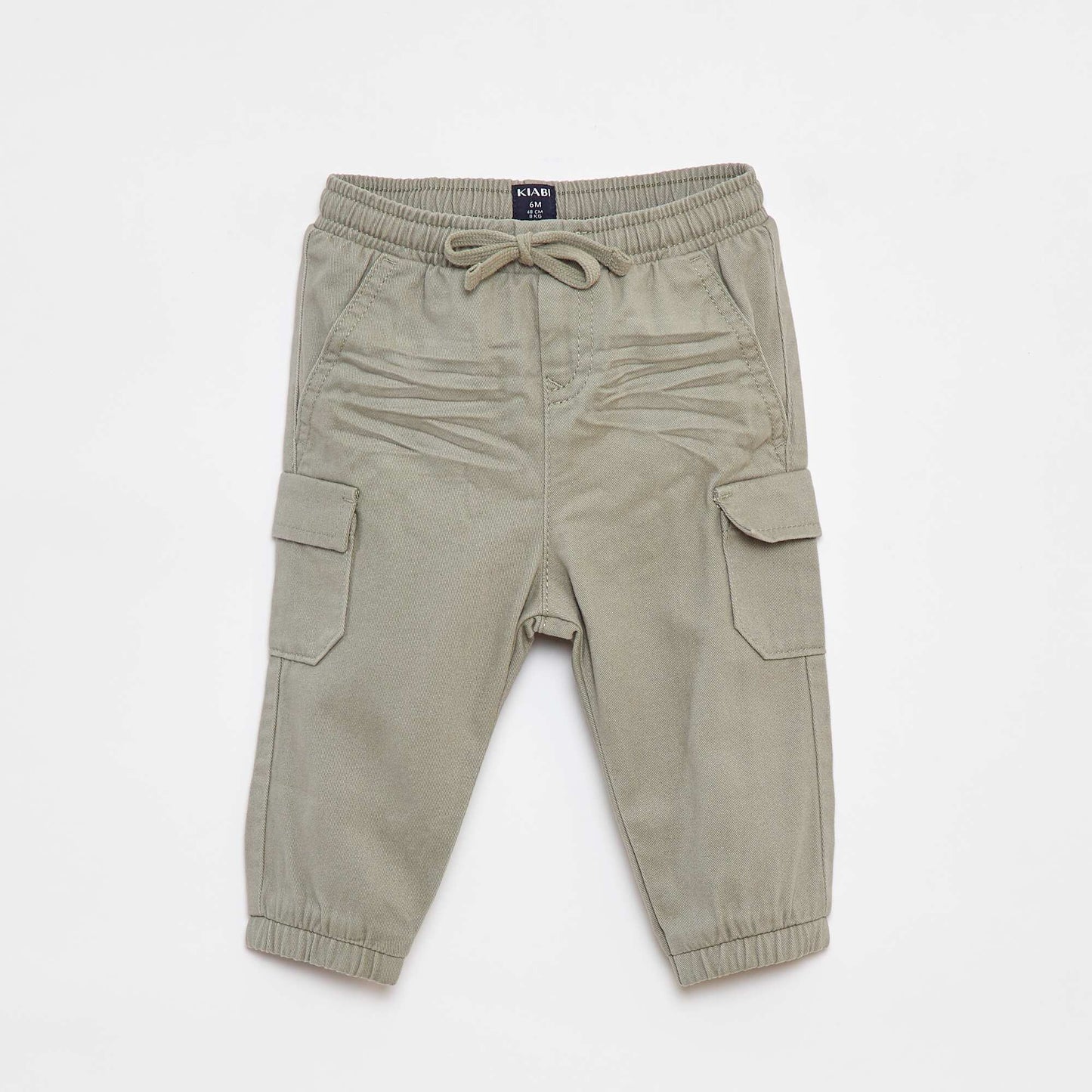 Twill joggers with flap pockets GREEN