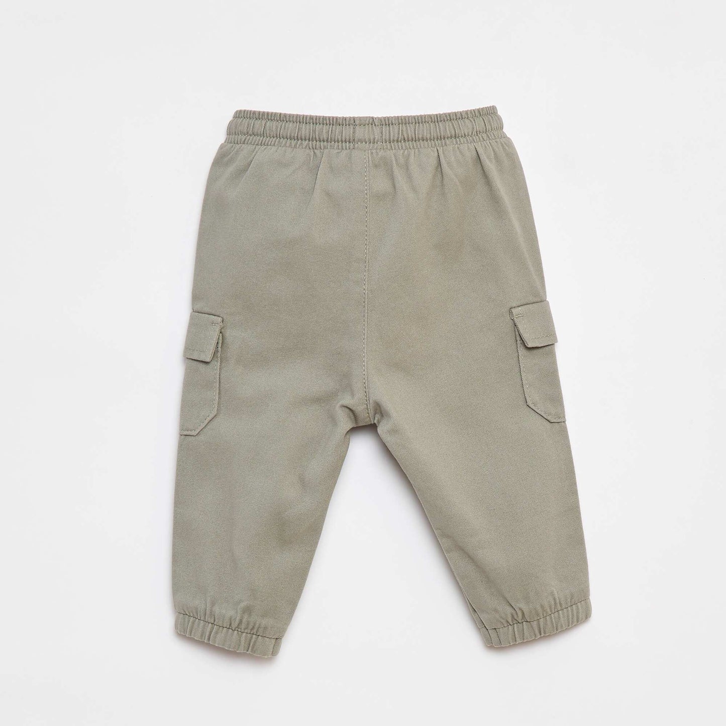 Twill joggers with flap pockets GREEN