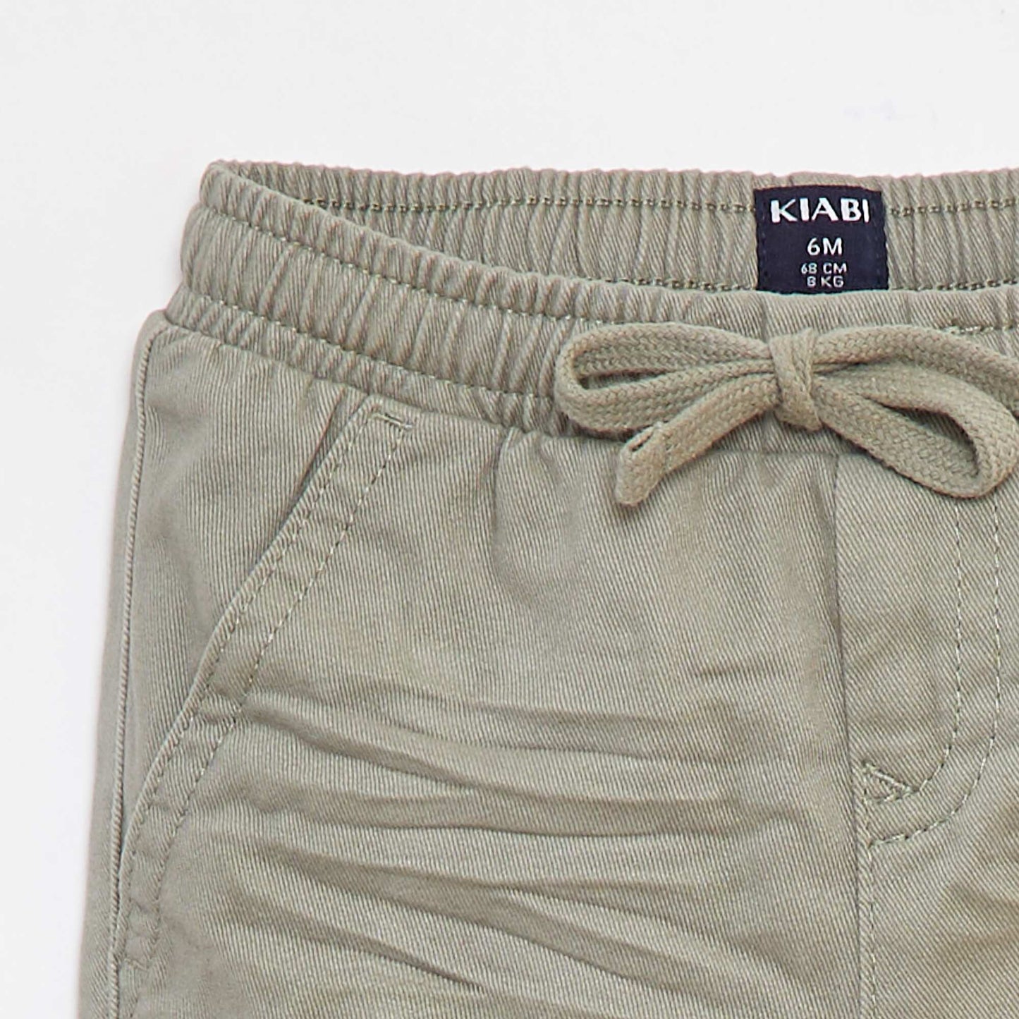 Twill joggers with flap pockets GREEN