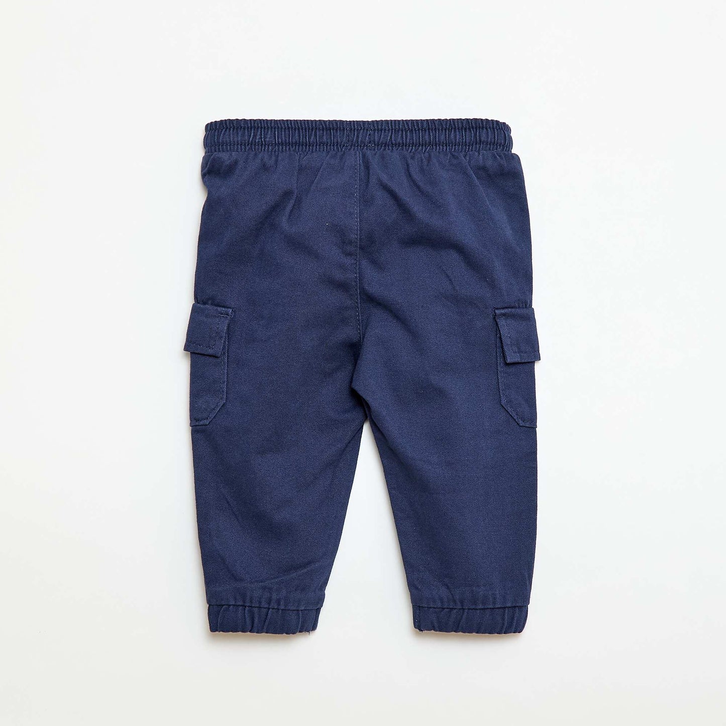 Twill joggers with flap pockets BLUE