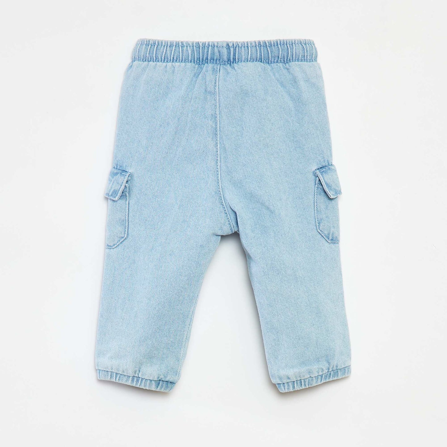 Denim joggers with pockets BLUE
