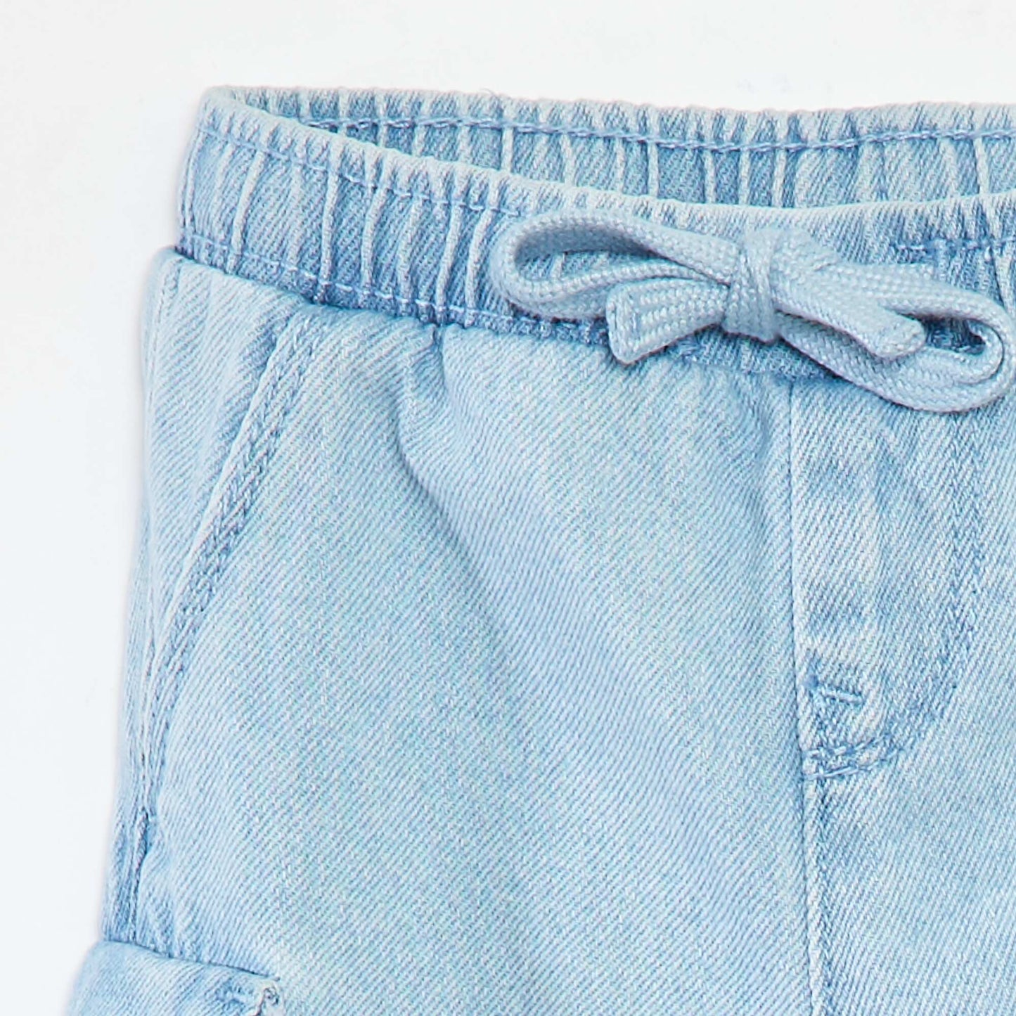 Denim joggers with pockets BLUE