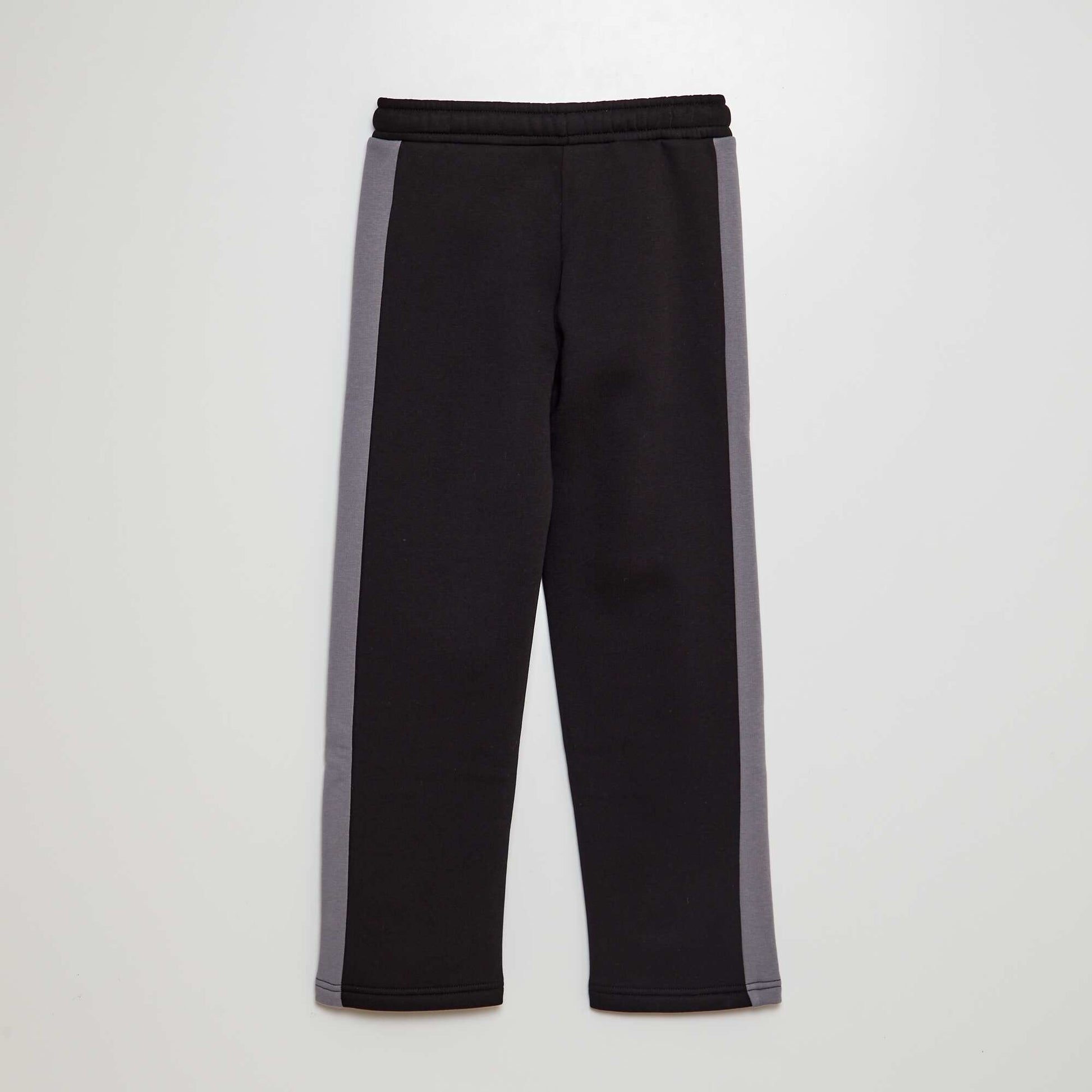 Two-tone sweatshirt fabric tracksuit BLACK