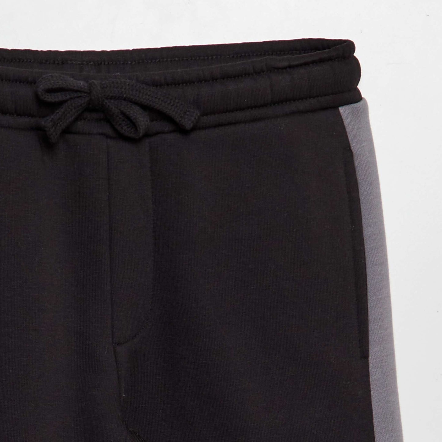 Two-tone sweatshirt fabric tracksuit BLACK