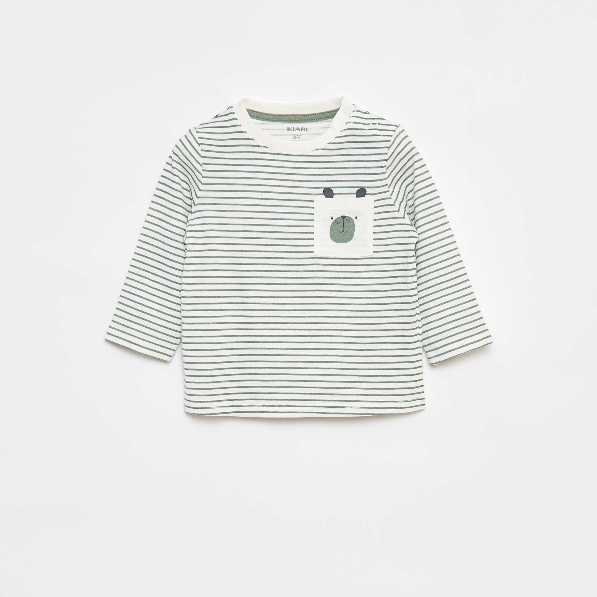 Jersey T-shirt with breast pocket WHITE