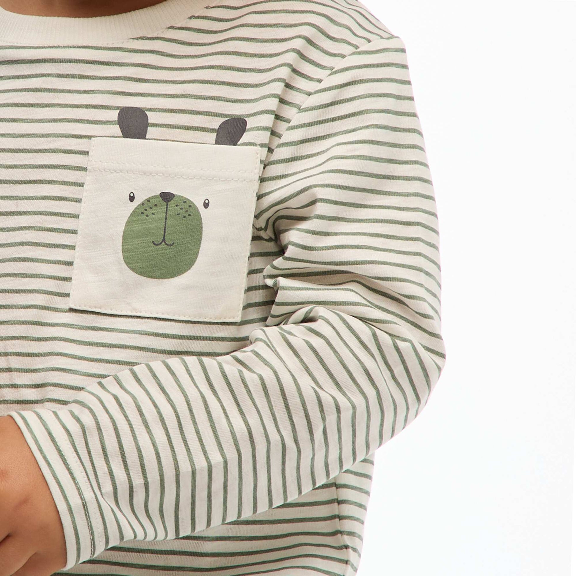 Jersey T-shirt with breast pocket WHITE