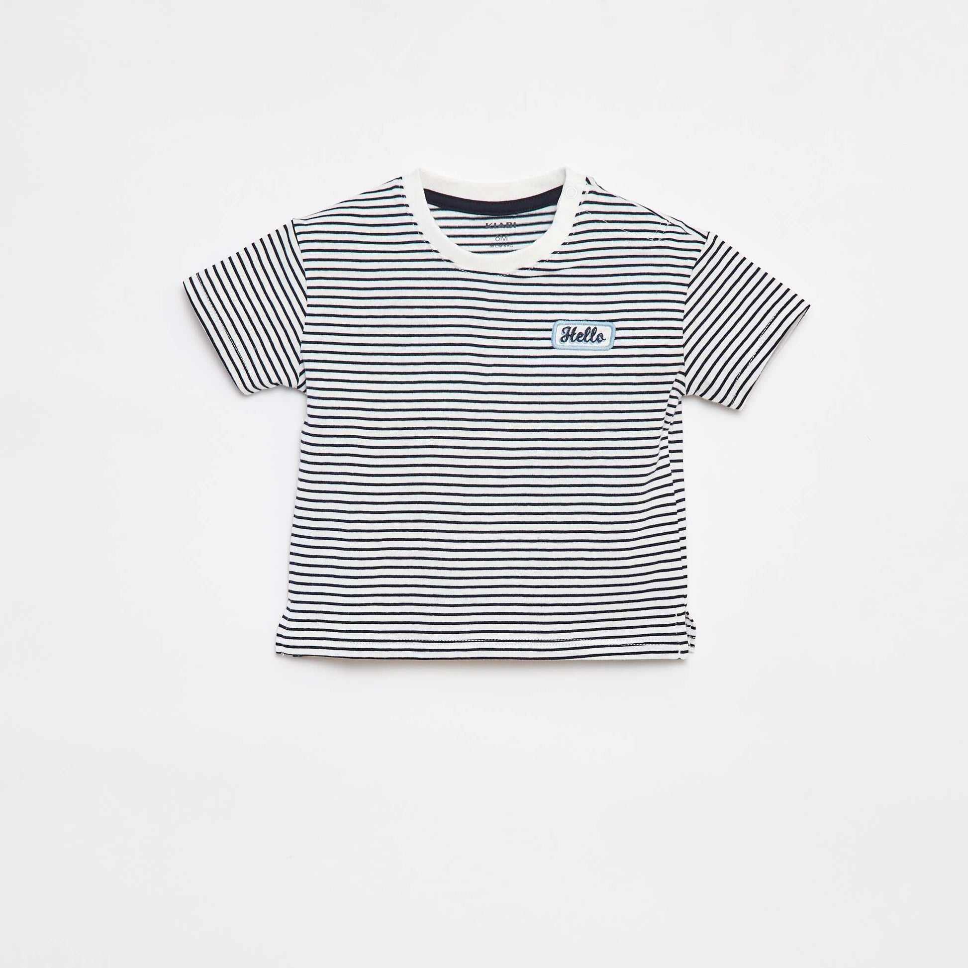 Striped Short-Sleeve T-Shirt WHITE