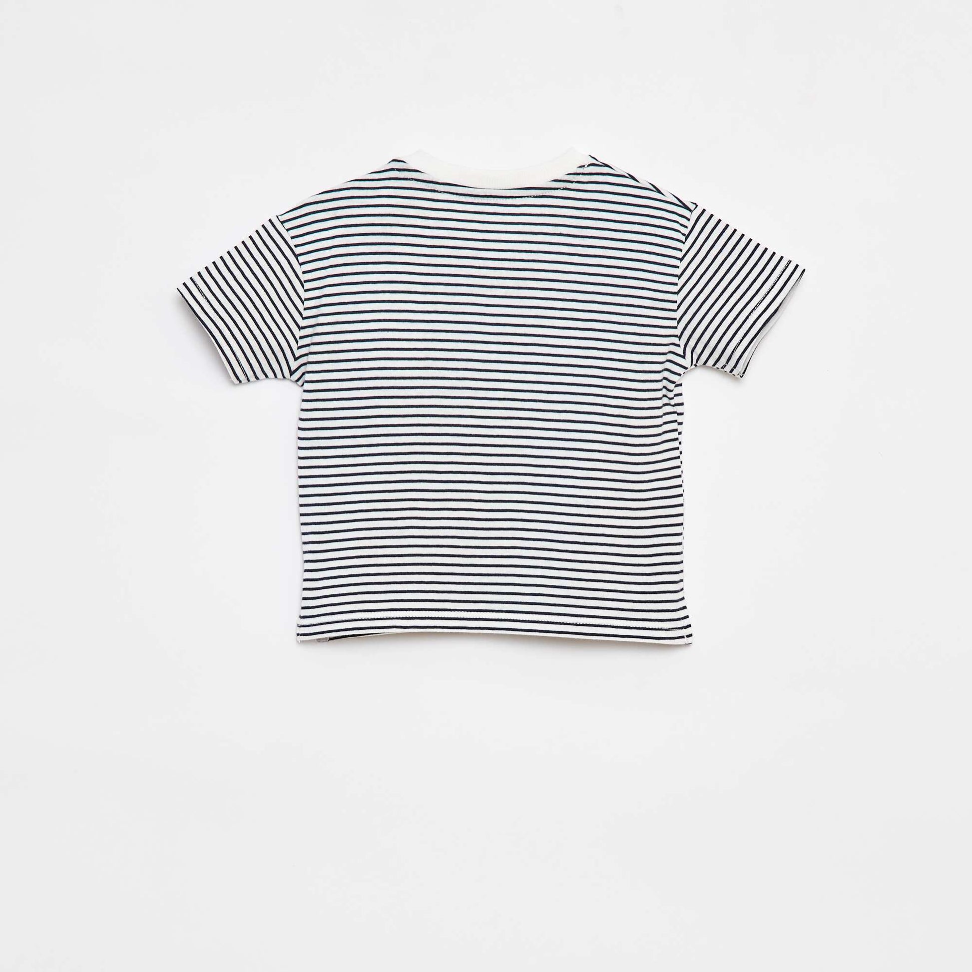 Striped Short-Sleeve T-Shirt WHITE