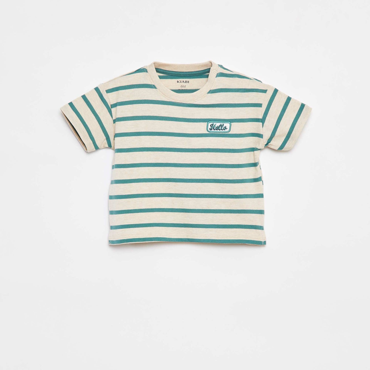 Striped Short-Sleeve T-shirt BEIGE