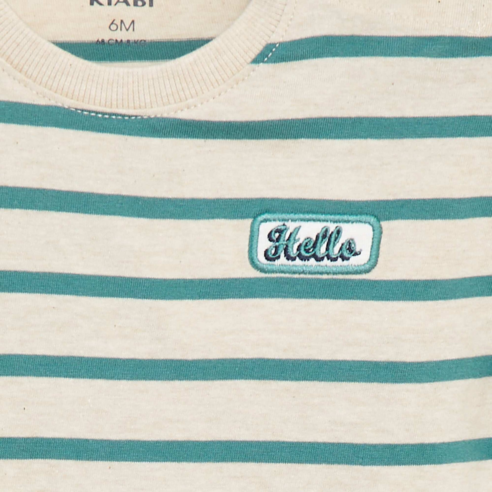 Striped Short-Sleeve T-shirt BEIGE