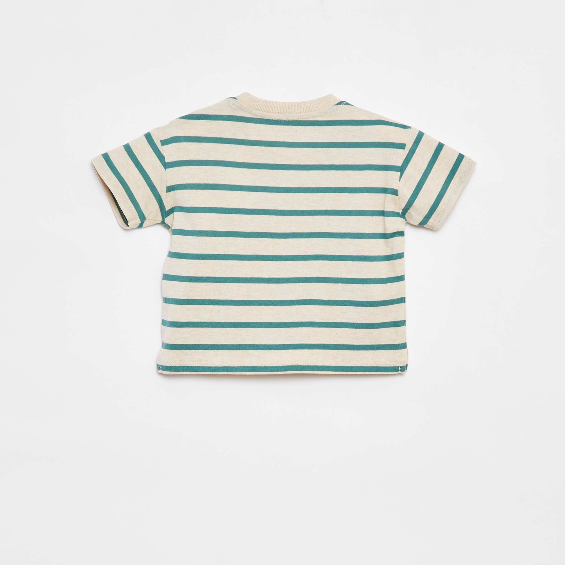 Striped Short-Sleeve T-shirt BEIGE