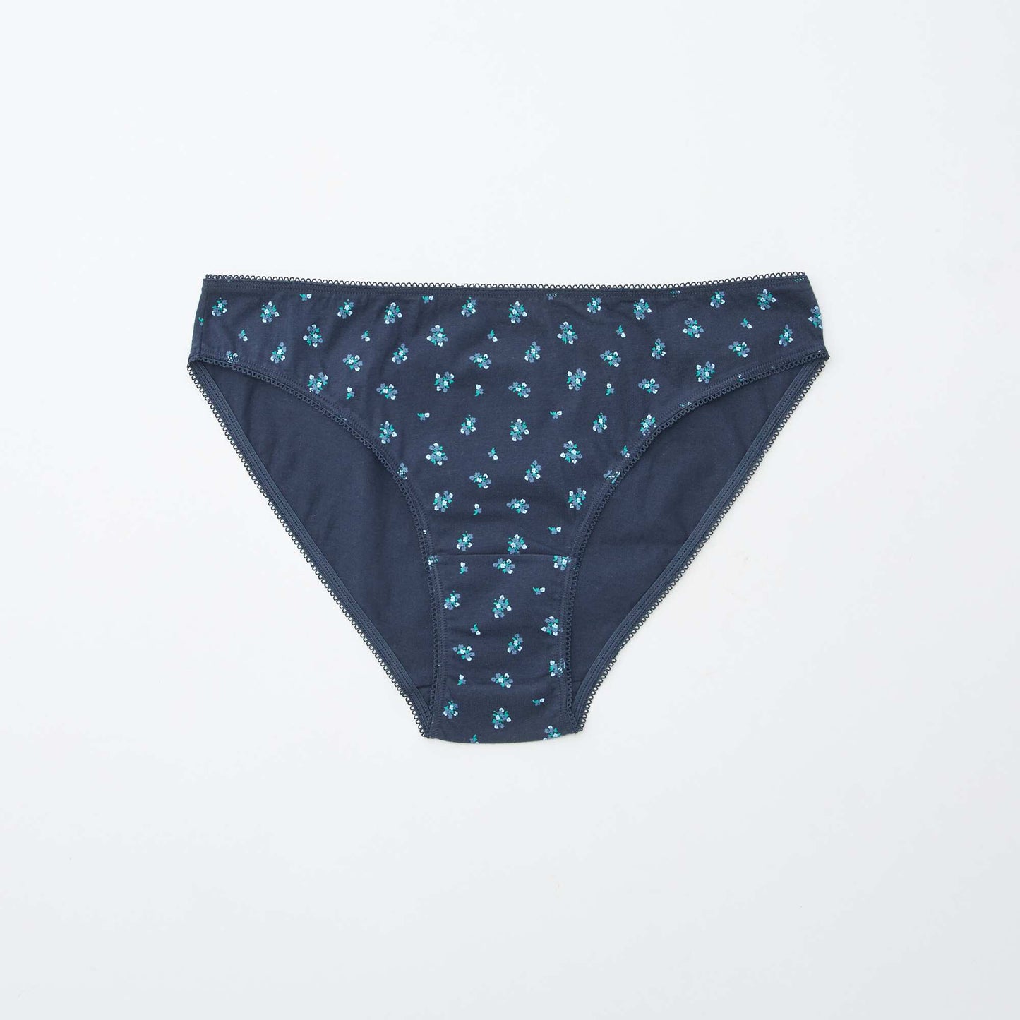Pack of 5 pairs of briefs - plain and printed BLUE