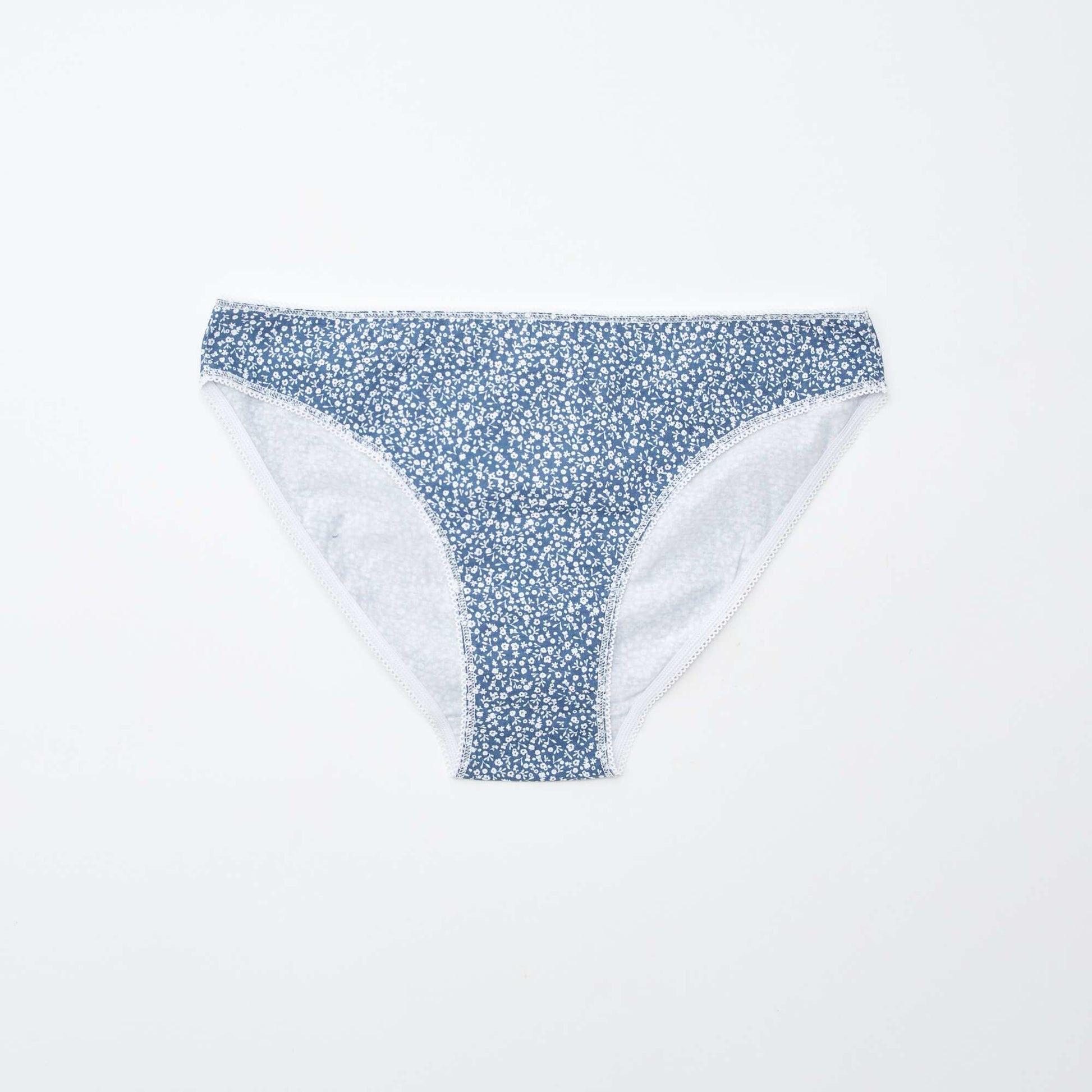 Pack of 5 pairs of briefs - plain and printed BLUE