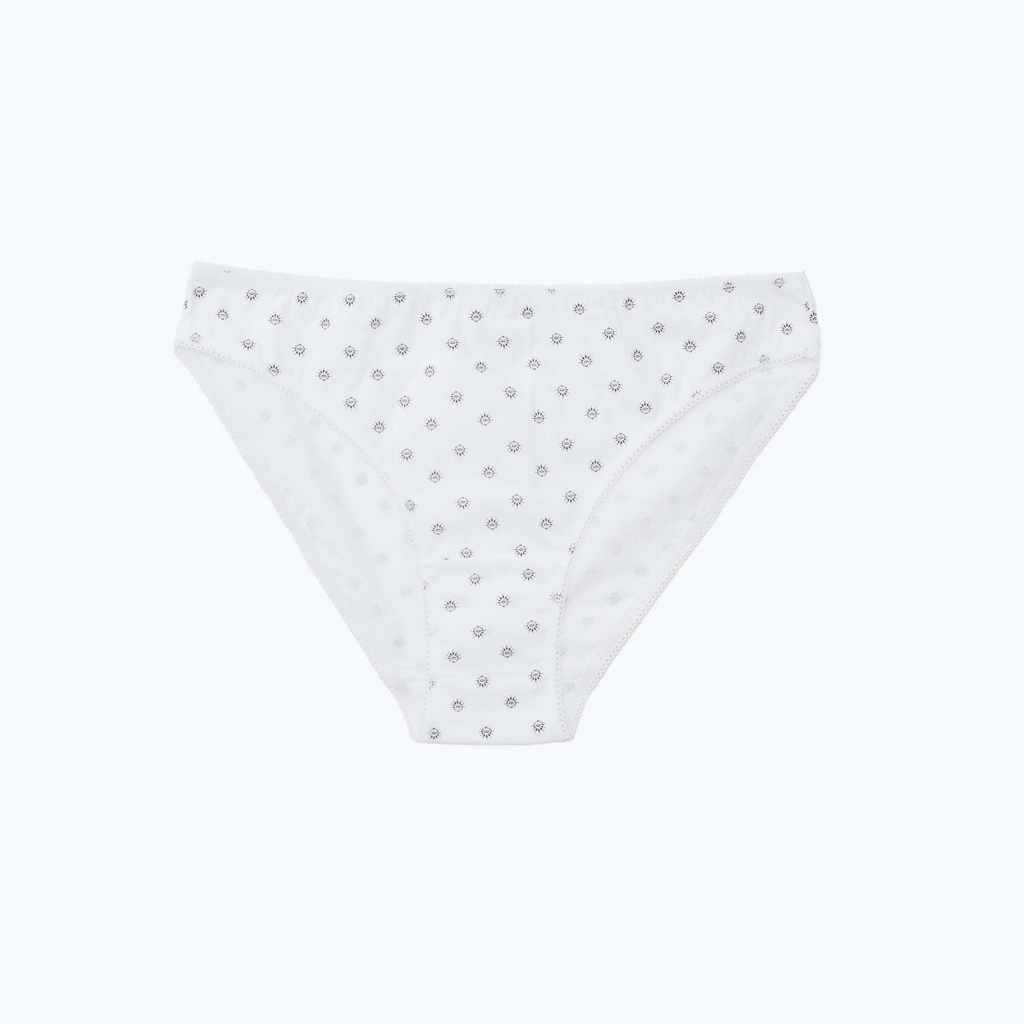 Pack of 5 pairs of briefs - plain and printed WHITE