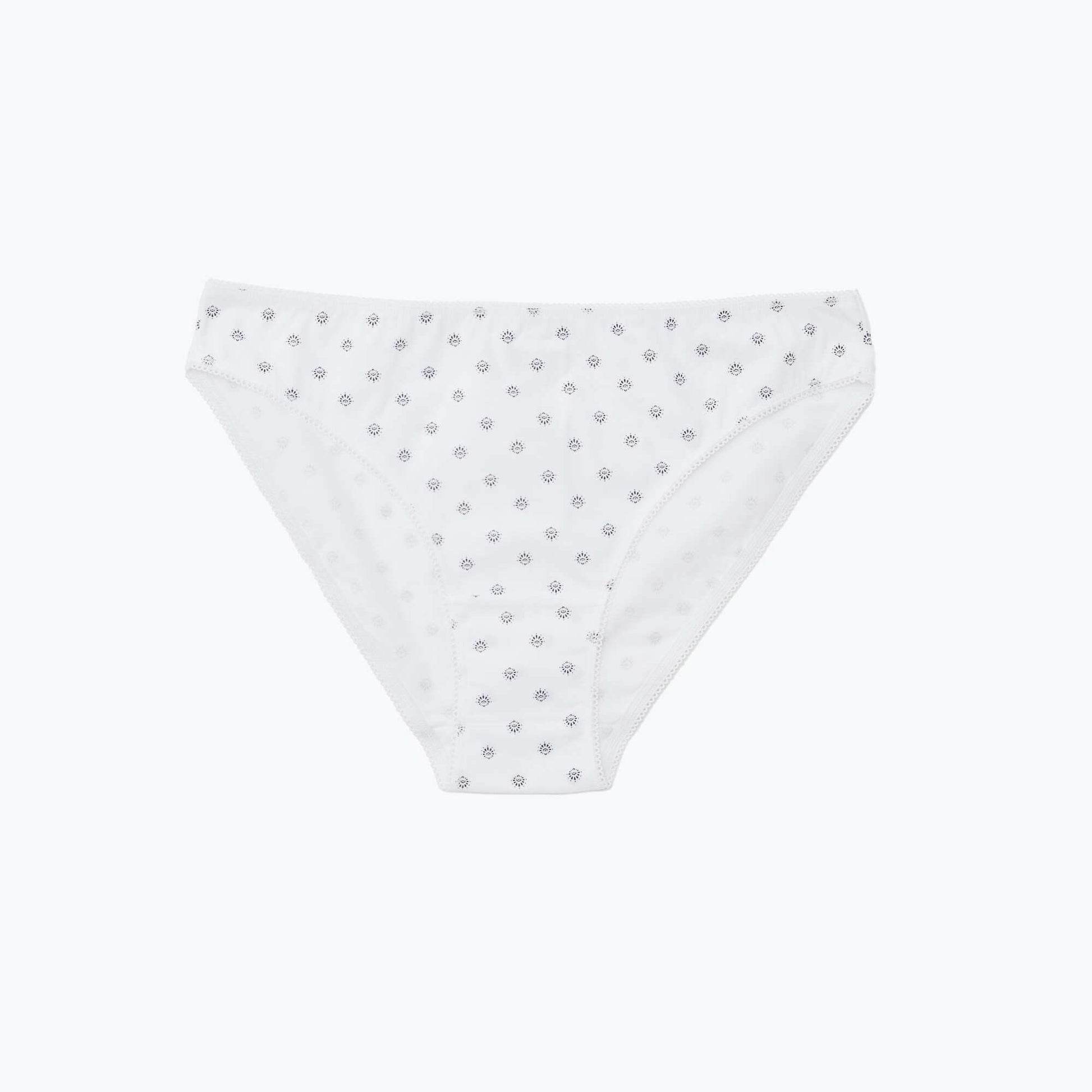 Pack of 5 pairs of briefs - plain and printed WHITE