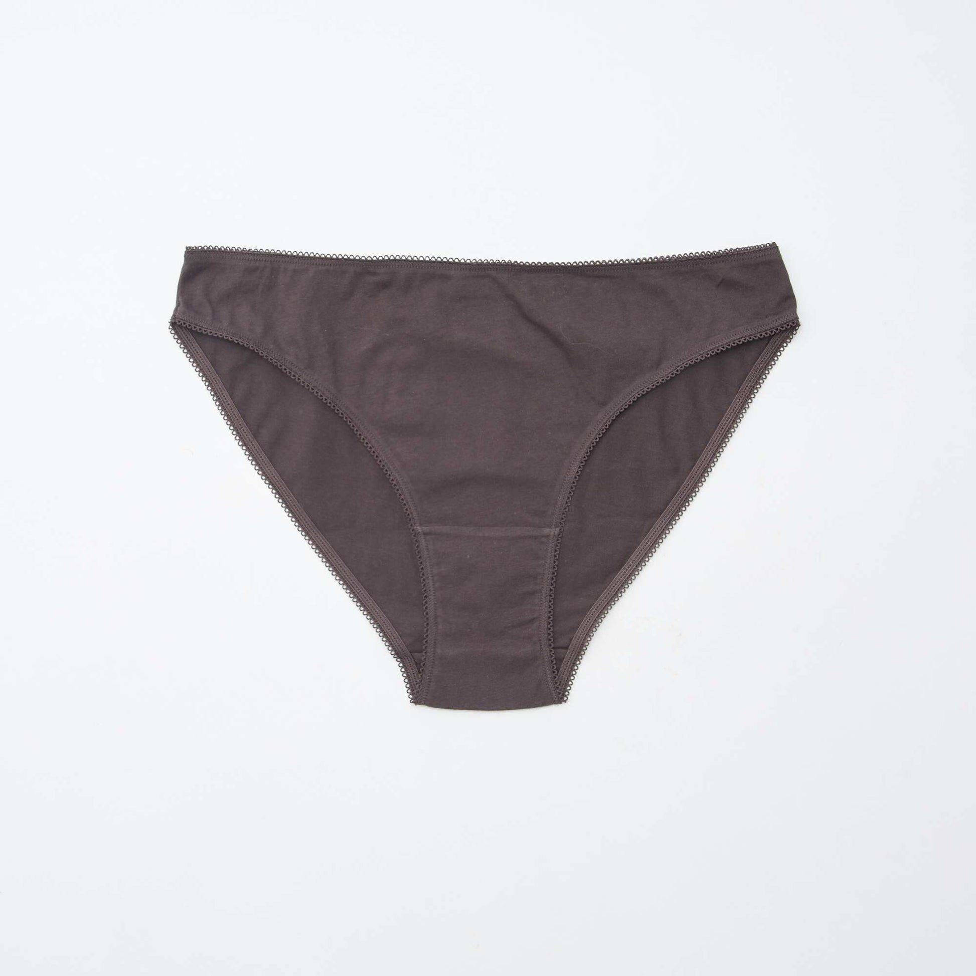 Pack of 5 pairs of briefs - plain and printed BROWN