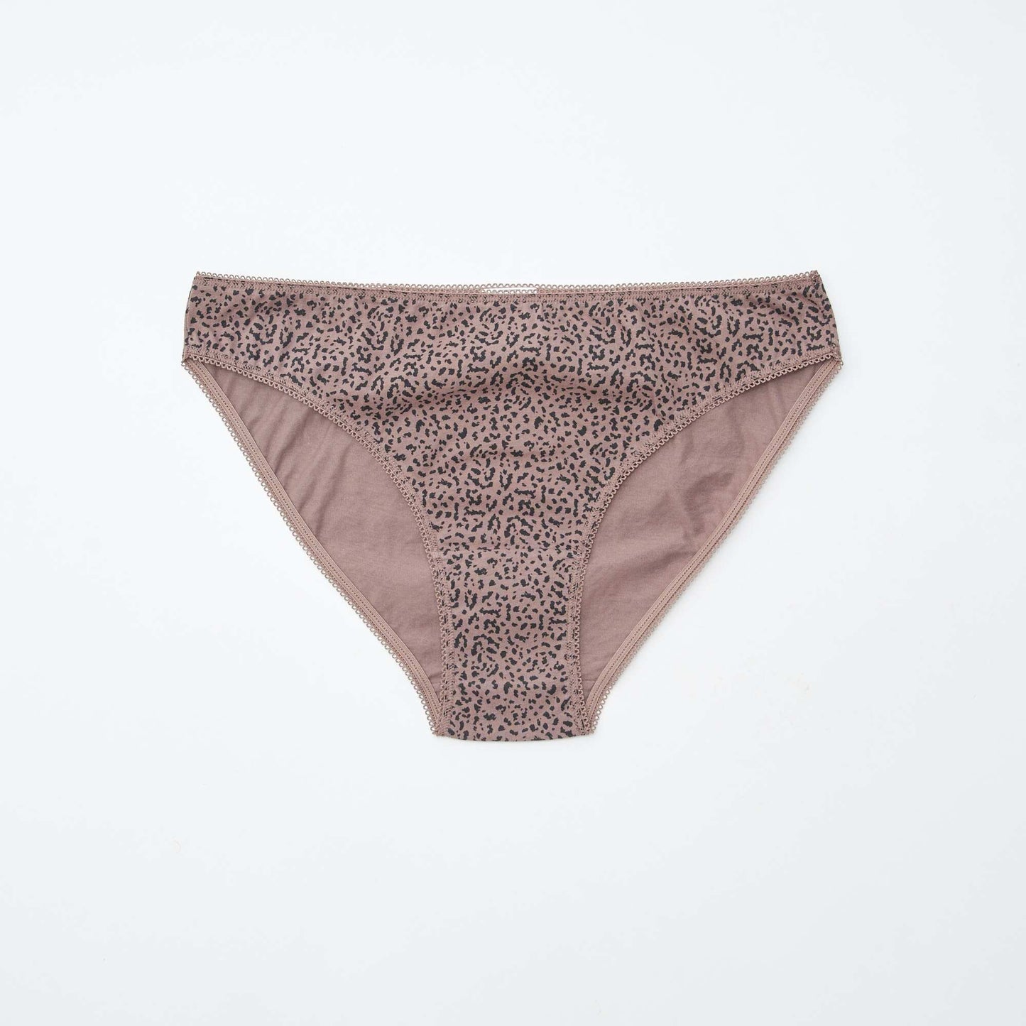 Pack of 5 pairs of briefs - plain and printed BROWN