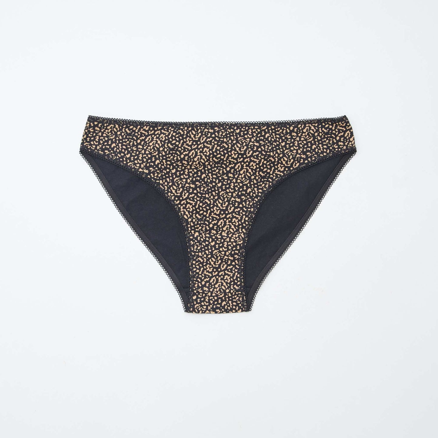 Pack of 5 pairs of briefs - plain and printed BROWN