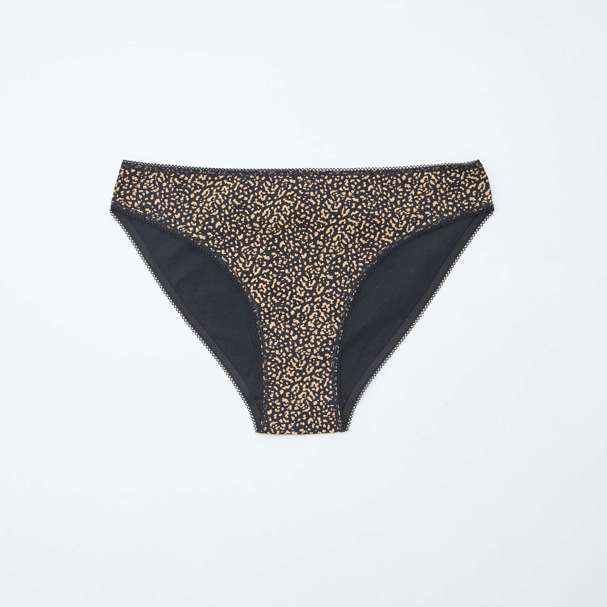 Pack of 5 pairs of briefs - plain and printed BROWN