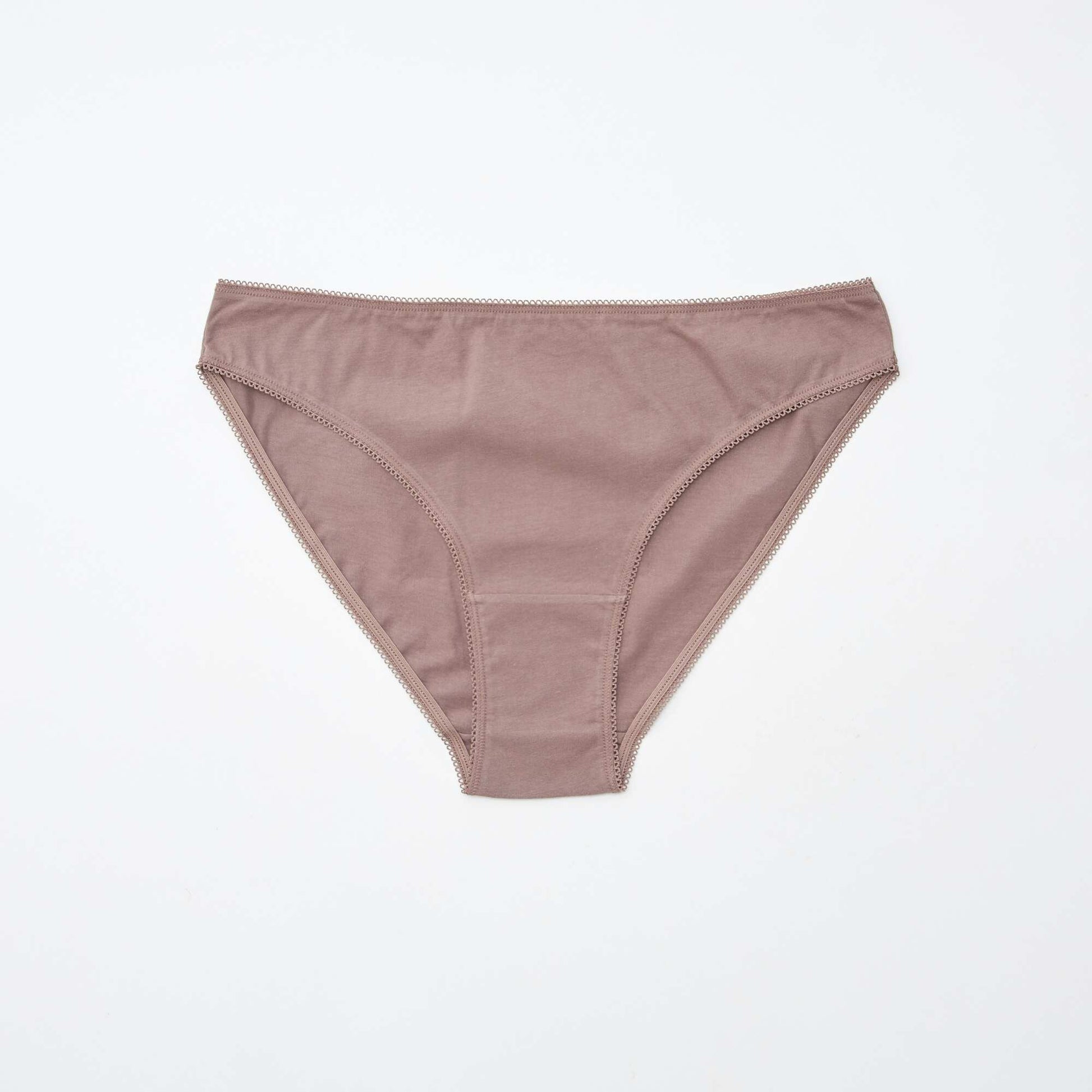 Pack of 5 pairs of briefs - plain and printed BROWN