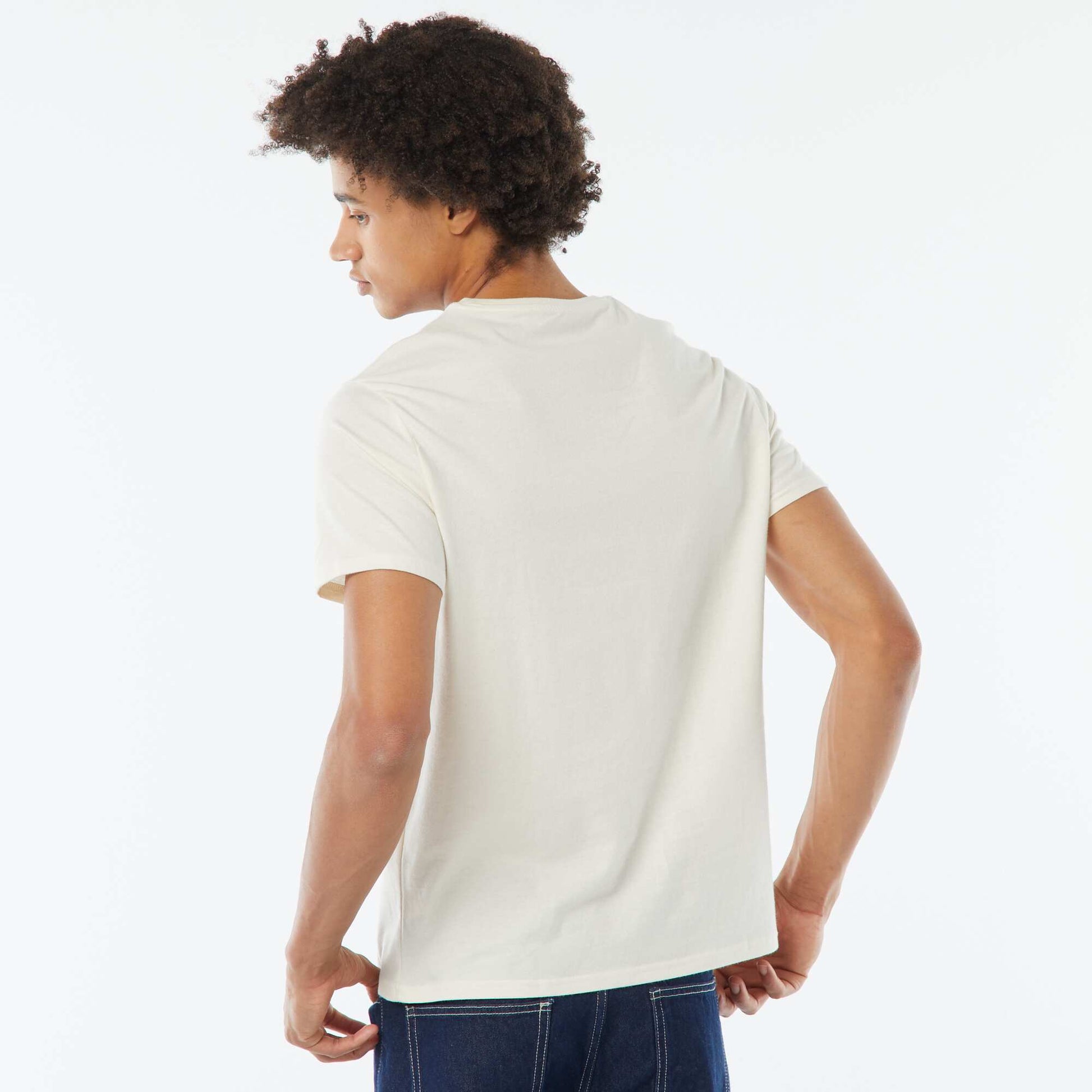 Printed short-sleeved T-shirt WHITE