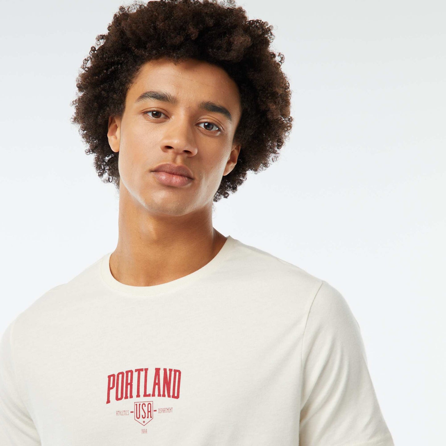 Printed short-sleeved T-shirt WHITE