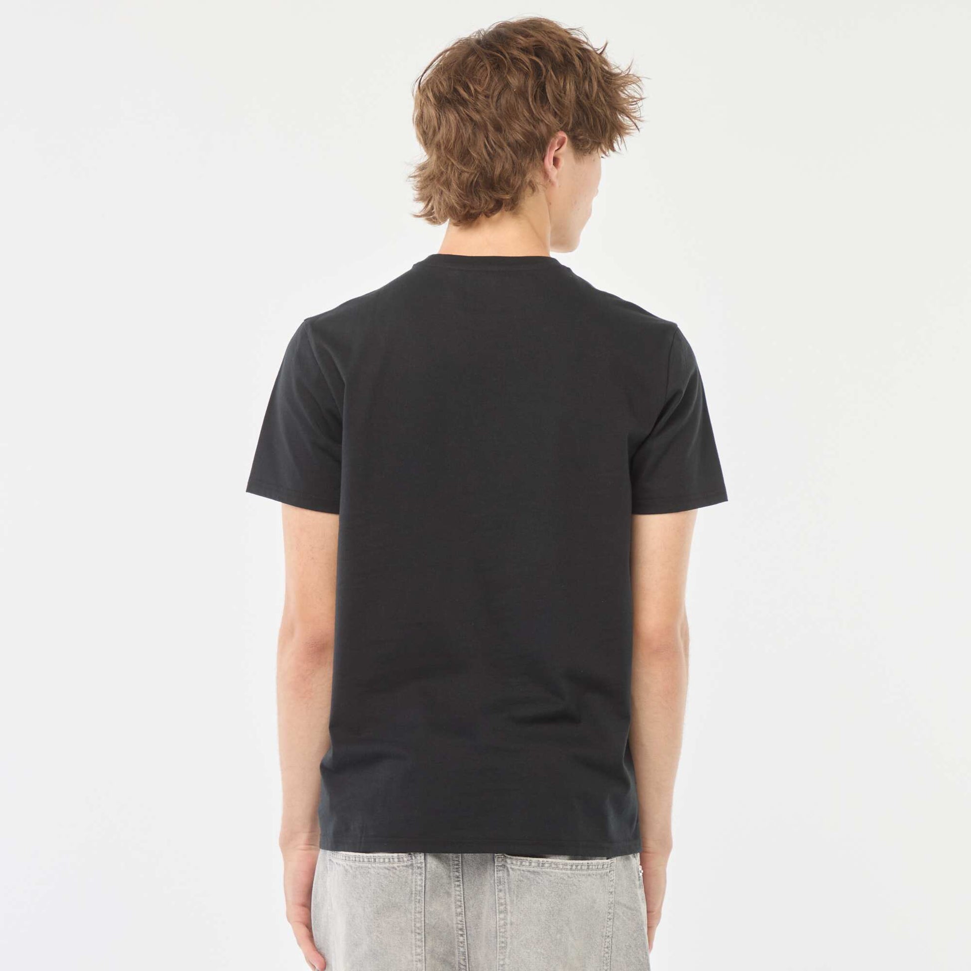 Printed short-sleeved T-shirt BLACK