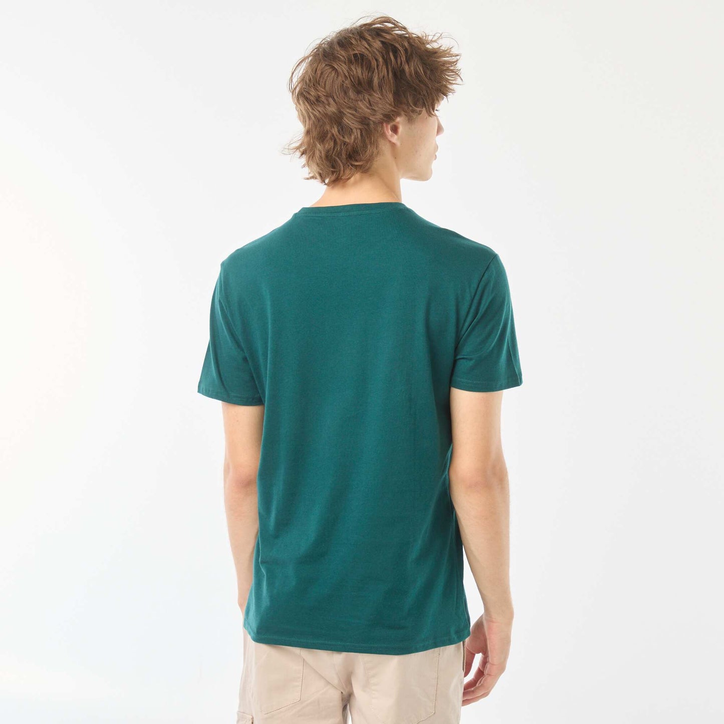 Printed short-sleeved T-shirt GREEN