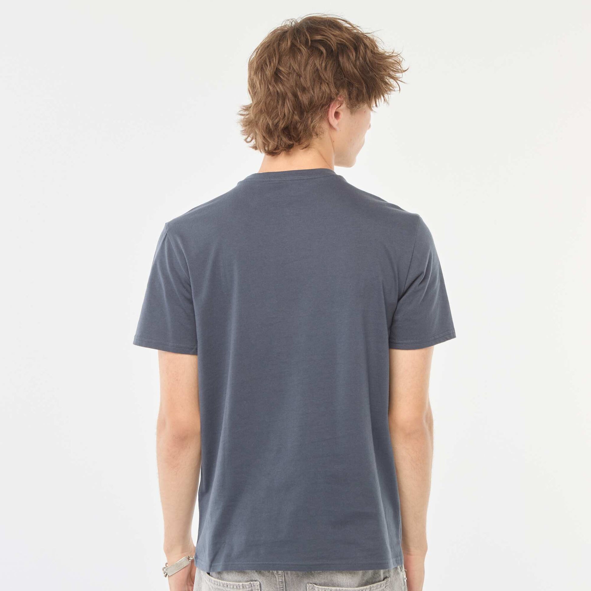 Printed short-sleeved T-shirt BLUE