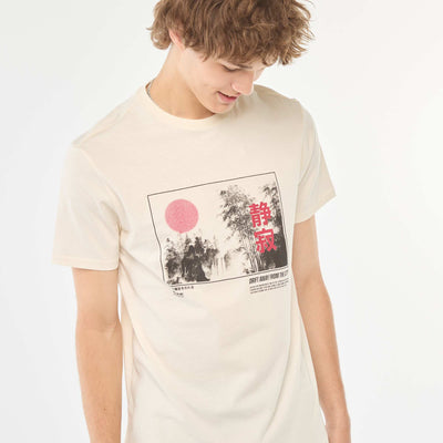 Printed short-sleeved T-shirt WHITE