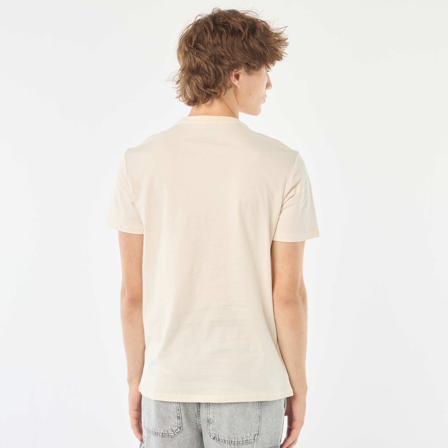 Printed short-sleeved T-shirt WHITE