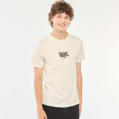 Printed short-sleeved T-shirt WHITE