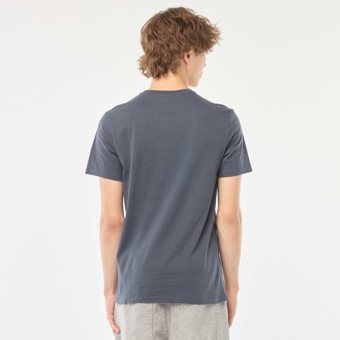 Printed short-sleeved T-shirt BLUE