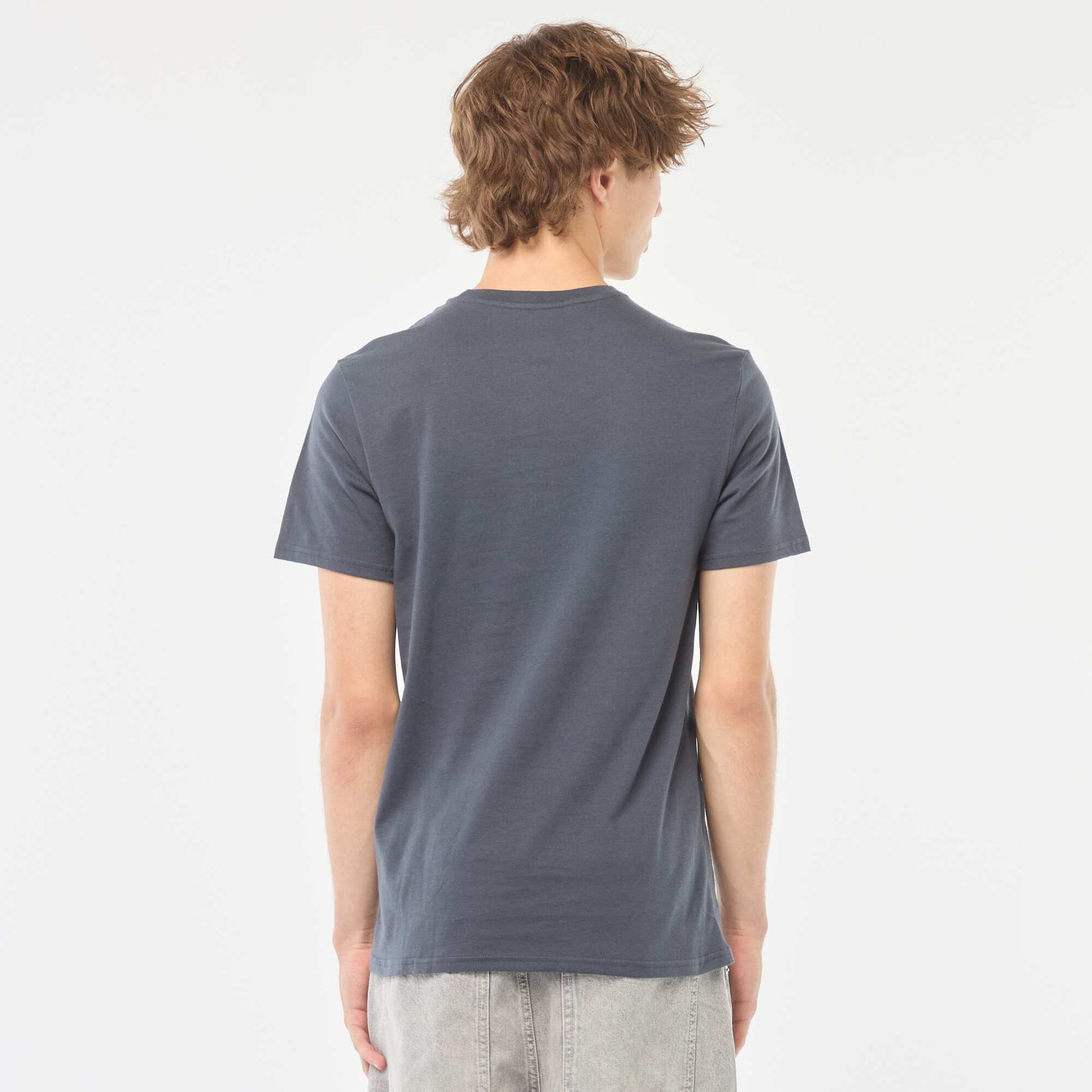 Printed short-sleeved T-shirt BLUE