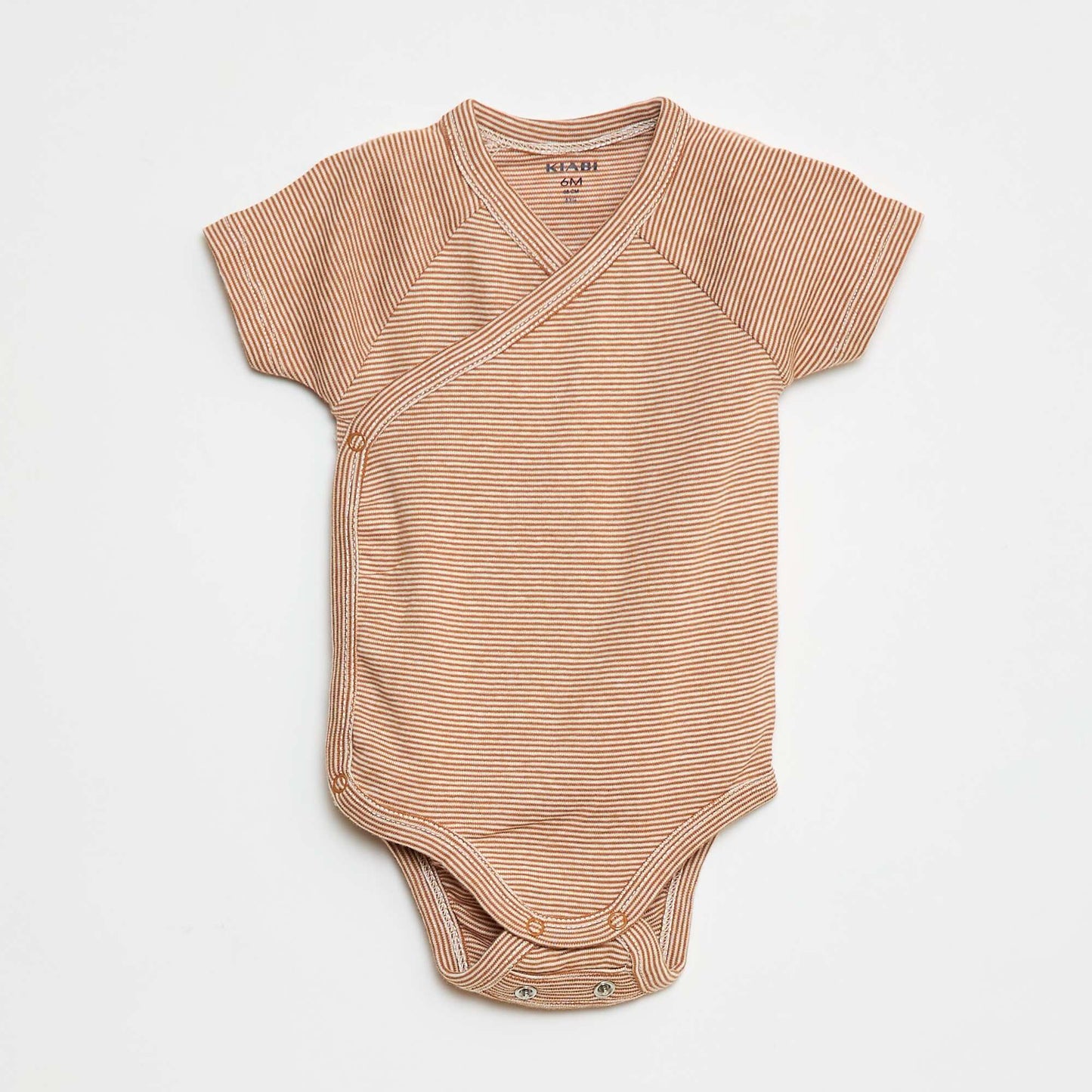 3-Pack of Short-Sleeve Wrap Bodysuits BEIGE
