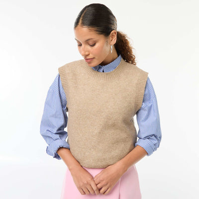 Knitted gilet BEIGE