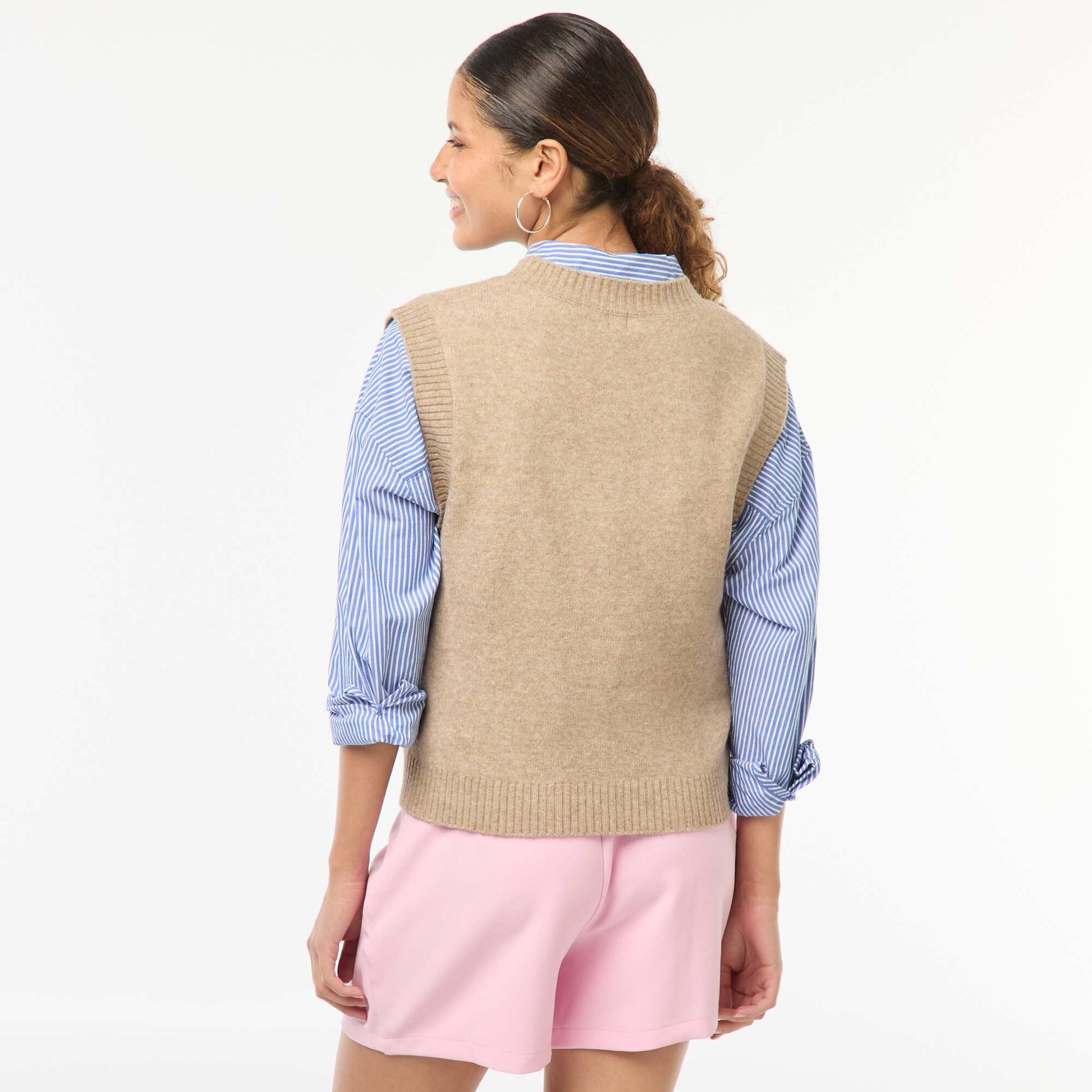 Knitted gilet BEIGE