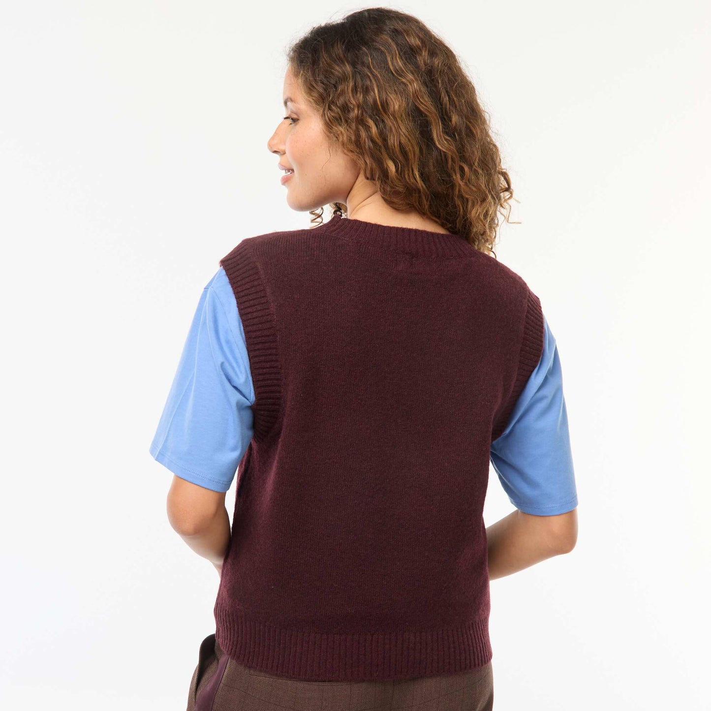 Knitted gilet RED