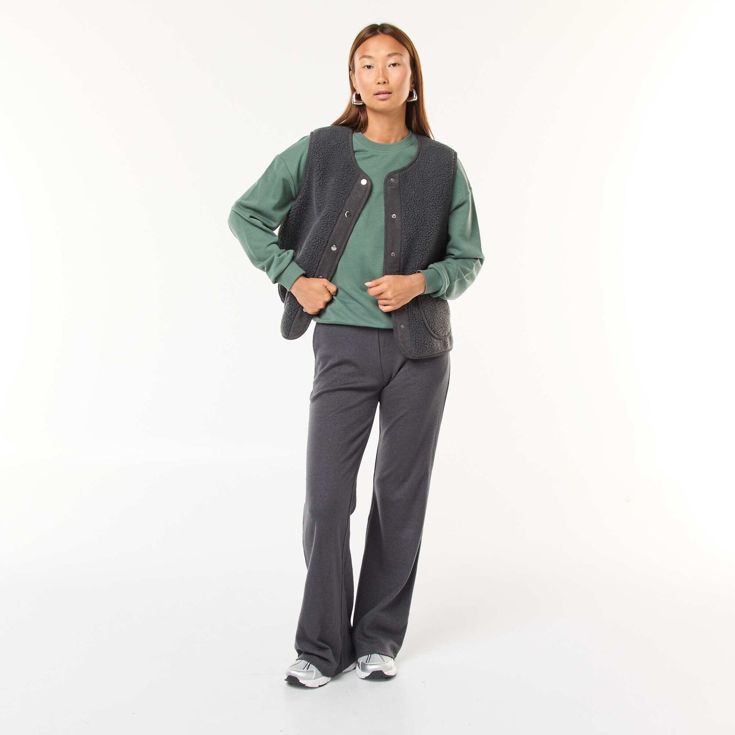 Basic French Terry Sweatshirt GREEN