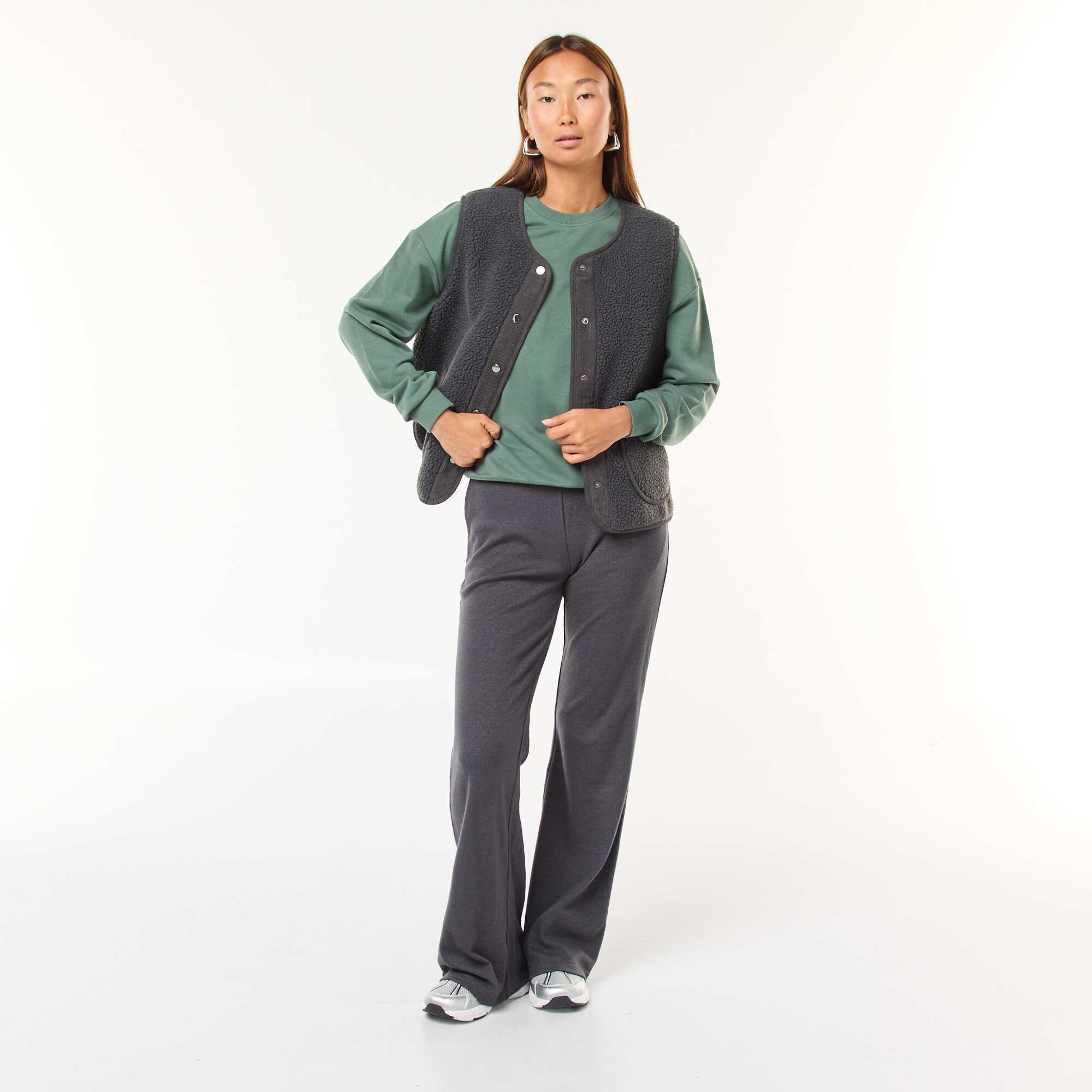 Basic French Terry Sweatshirt GREEN