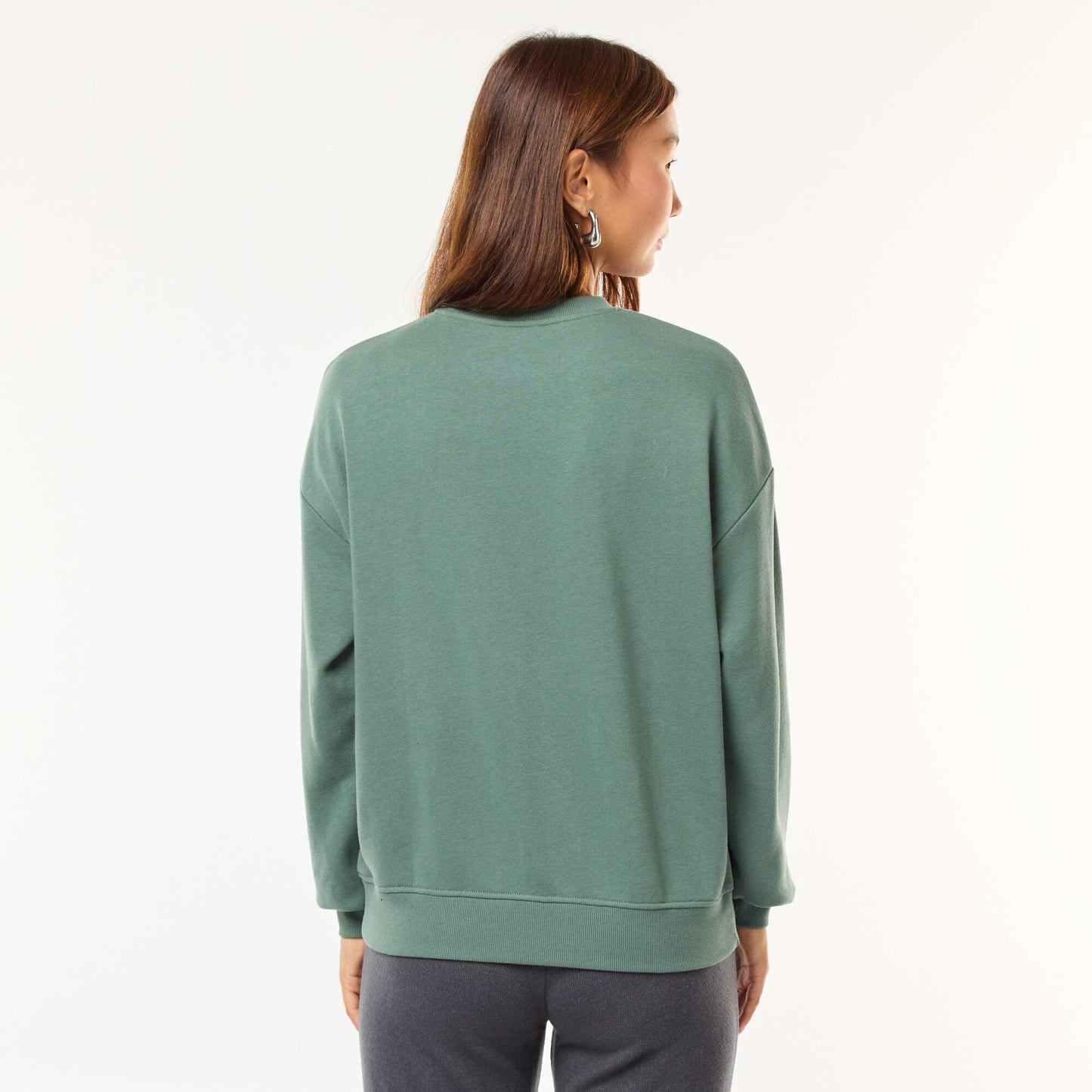 Basic French Terry Sweatshirt GREEN