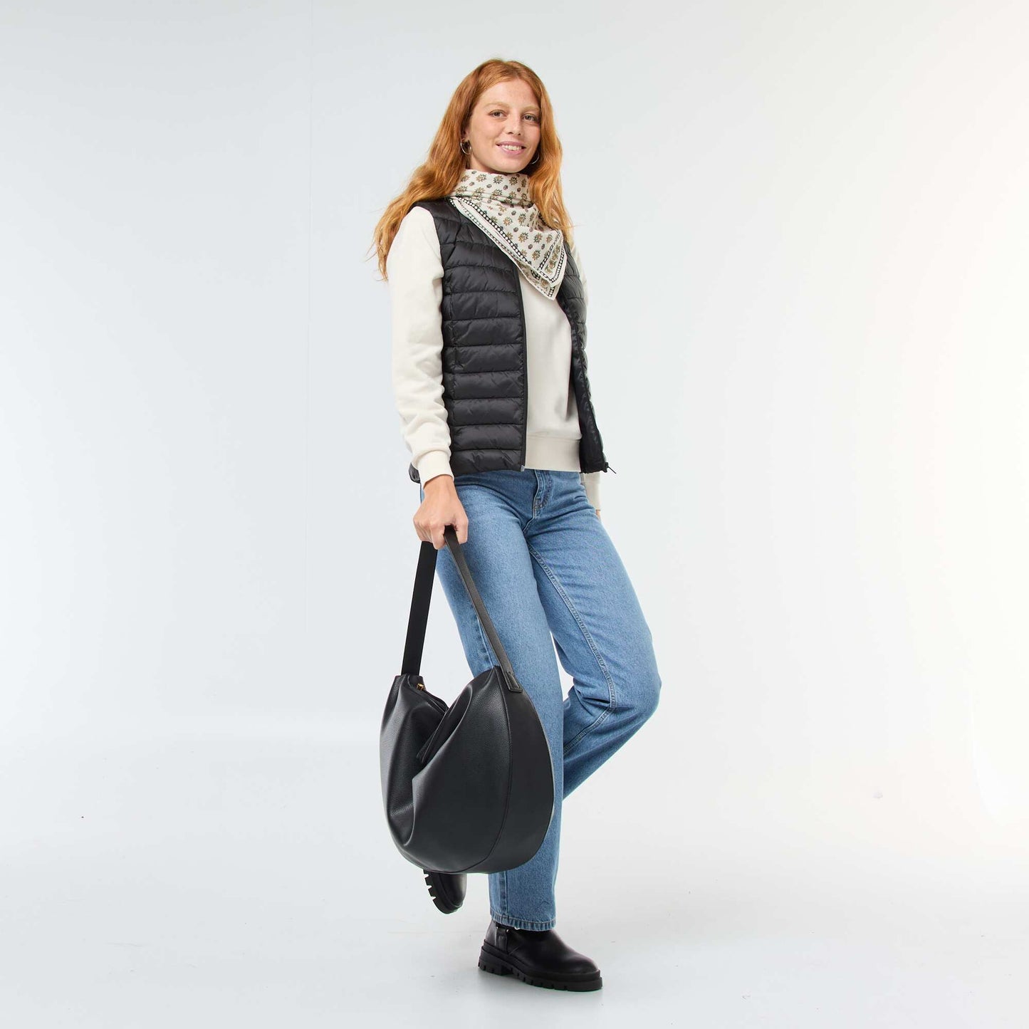 Basic French Terry Sweatshirt WHITE