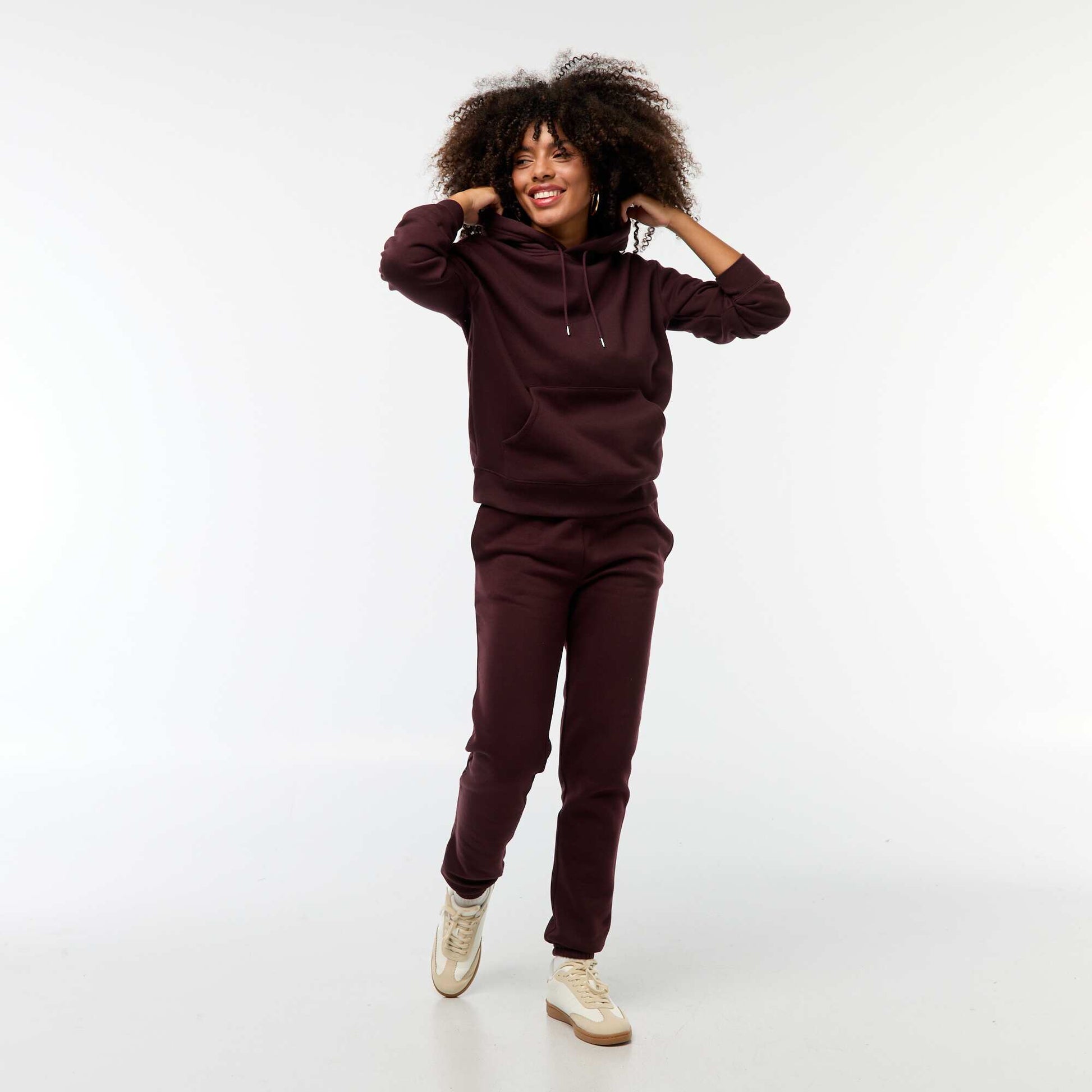 Mid-rise sports joggers PURPLE