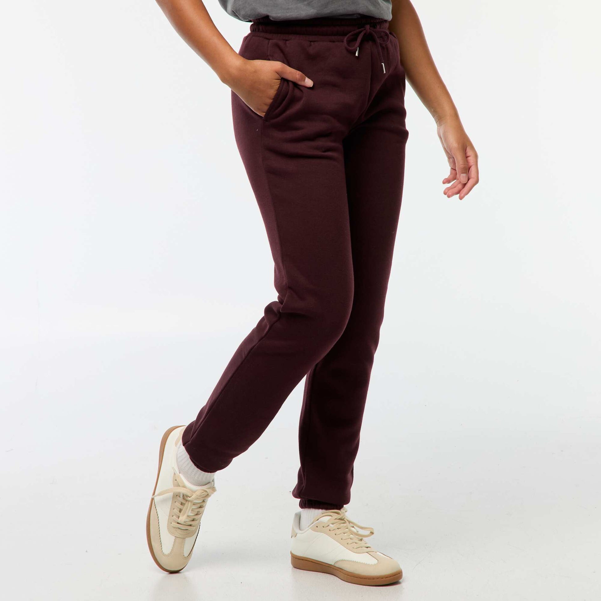 Mid-rise sports joggers PURPLE